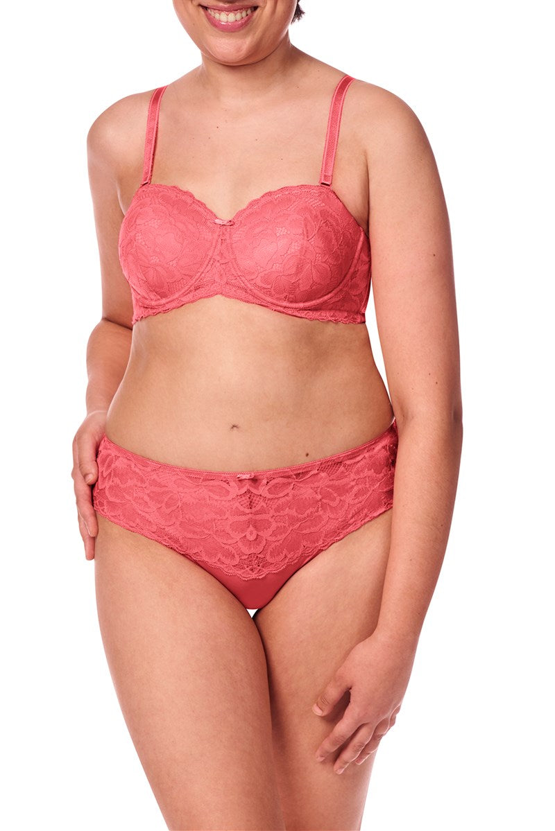 Glenda Padded underwire bra - flamingo