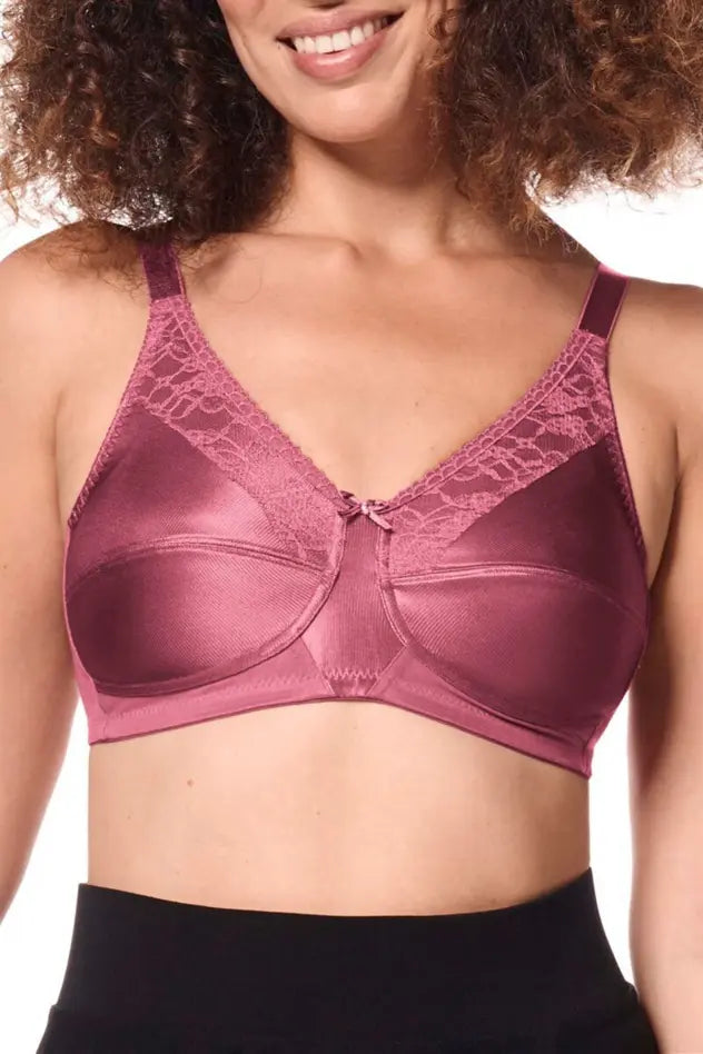 Nancy Wire-Free Bra - dark rouge