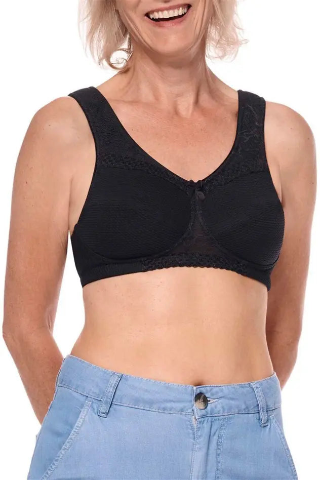 Leslie Wire-Free Bra - black