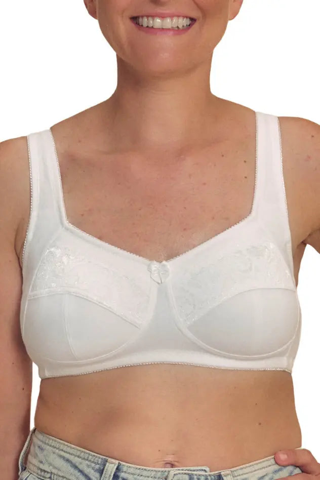 Katja Wire-Free Bra - white