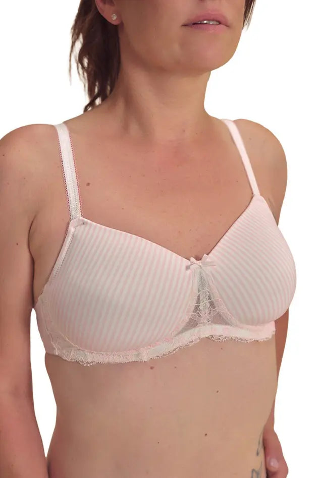 Kennie Padded Wire-Free Bra - dusty rose/off-white