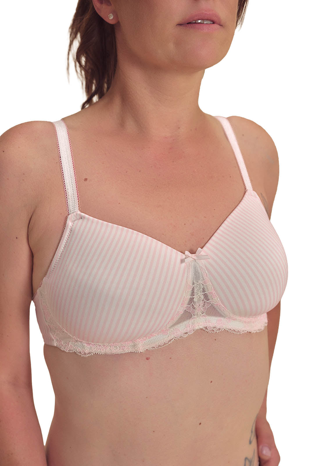 Kennie Padded Wire-Free Bra - dusty rose/off-white