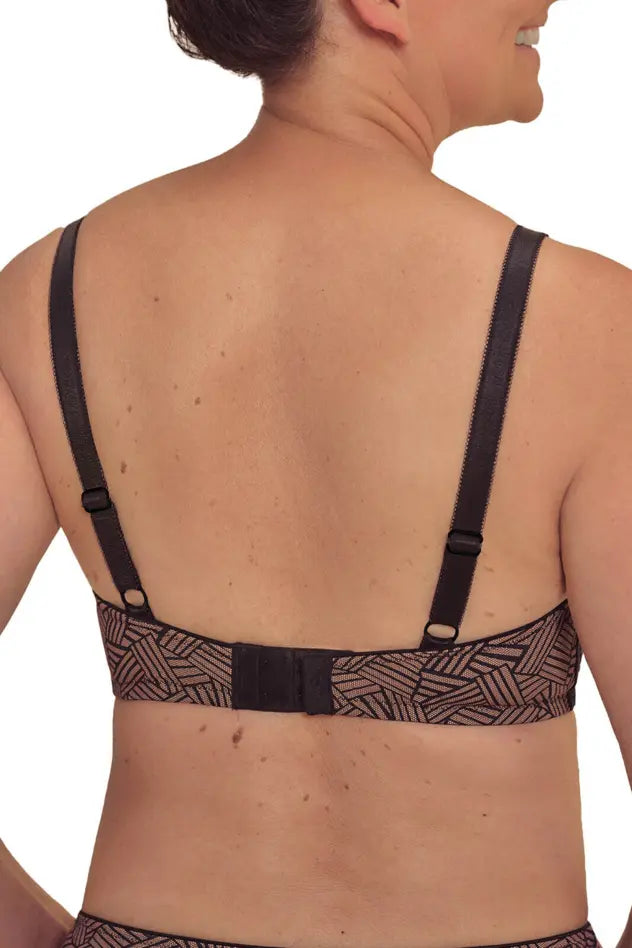 Brooke Padded Wire-Free Bra - black/cafe