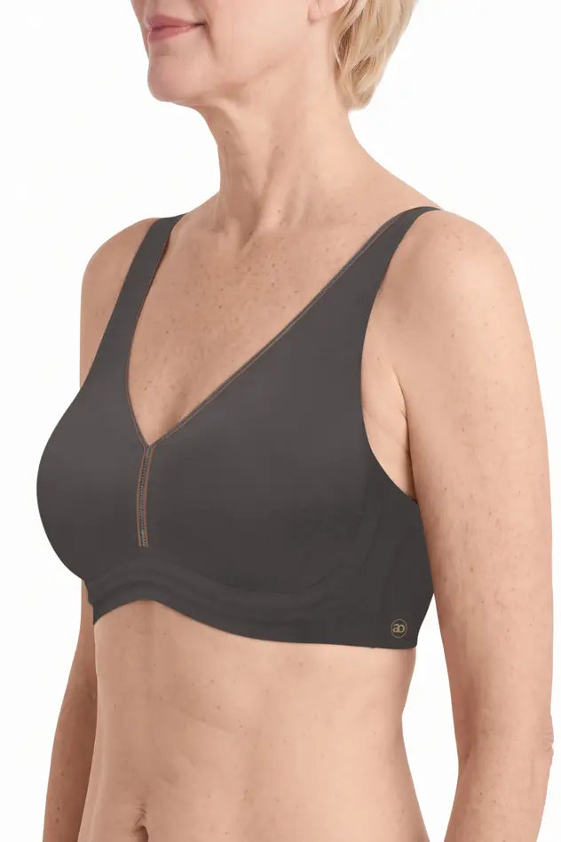 amoena Wave® flow Wire-Free Bra - anthracite