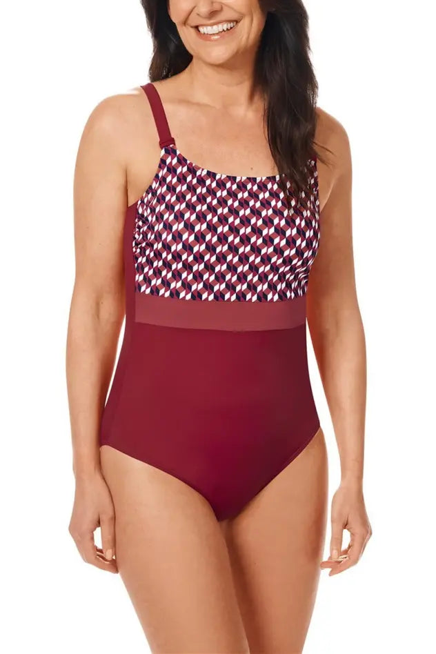 Apulia One-Piece - burgundy/multi