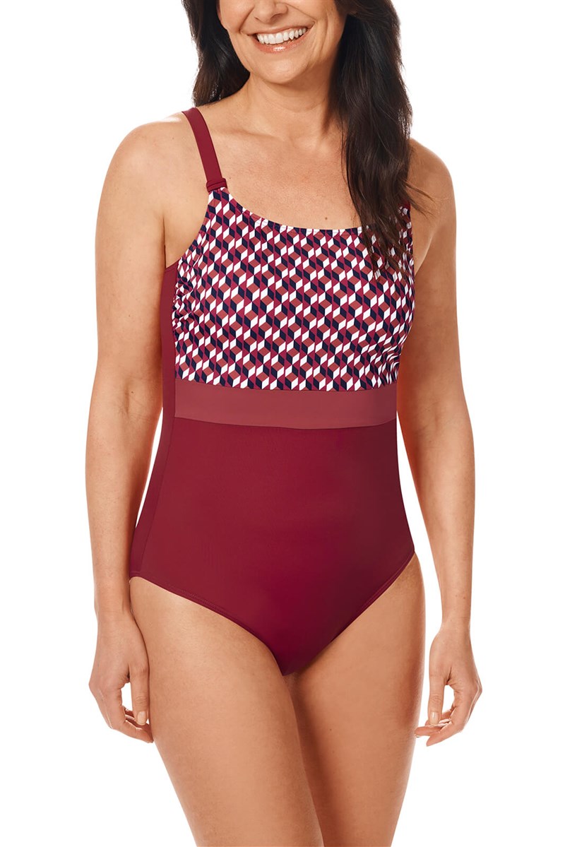 Apulia One-Piece - burgundy/multi