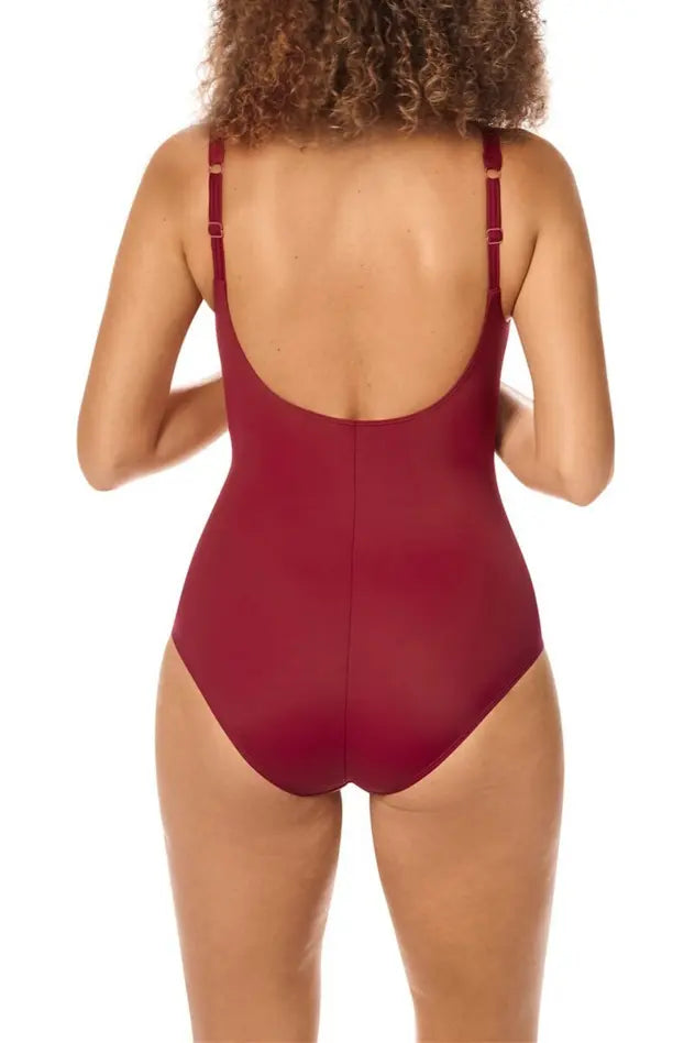 Apulia Half Bodice - burgundy/multi