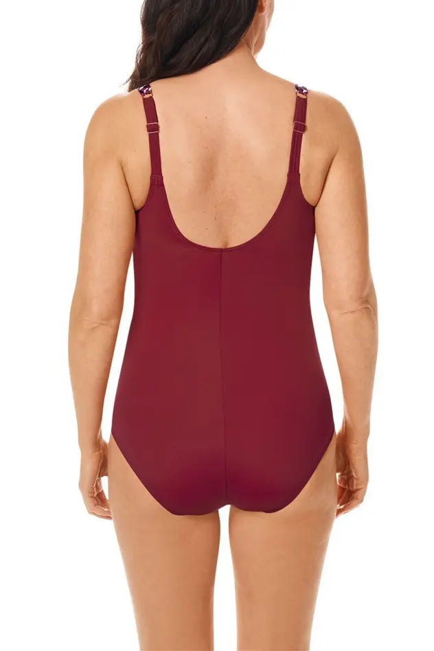 Apulia Sarong - burgundy/multi