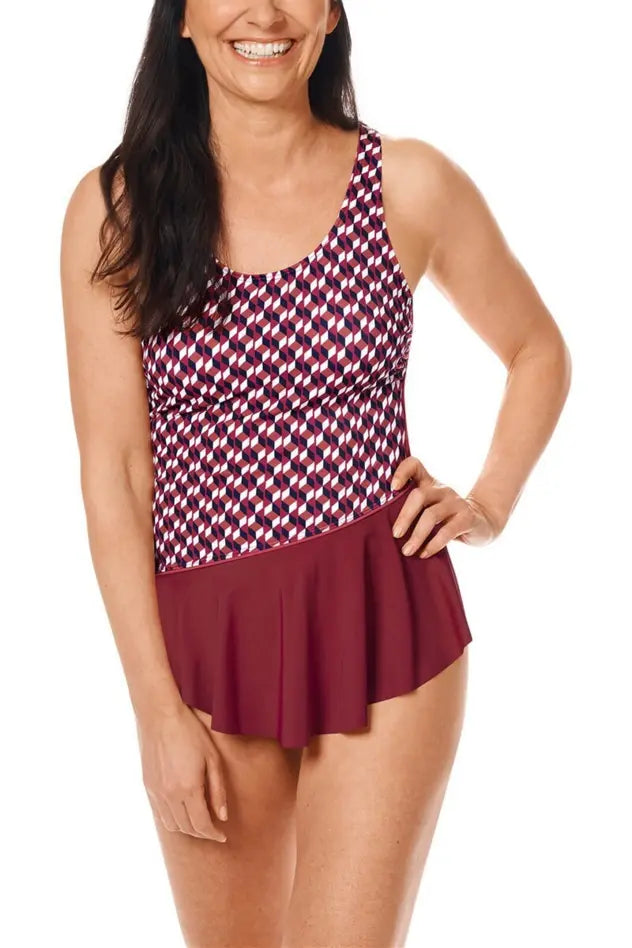 Apulia Sarong - burgundy/multi