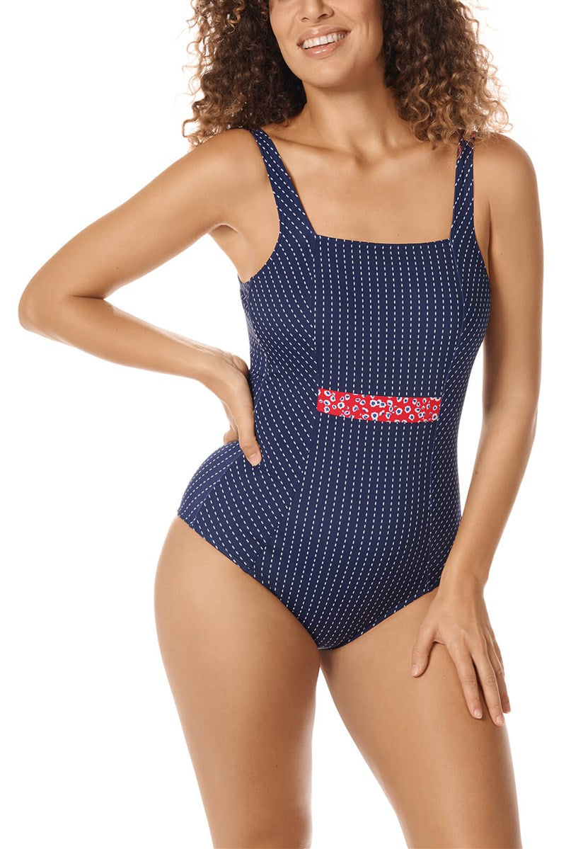 Algarve Full Bodice - navy/multi