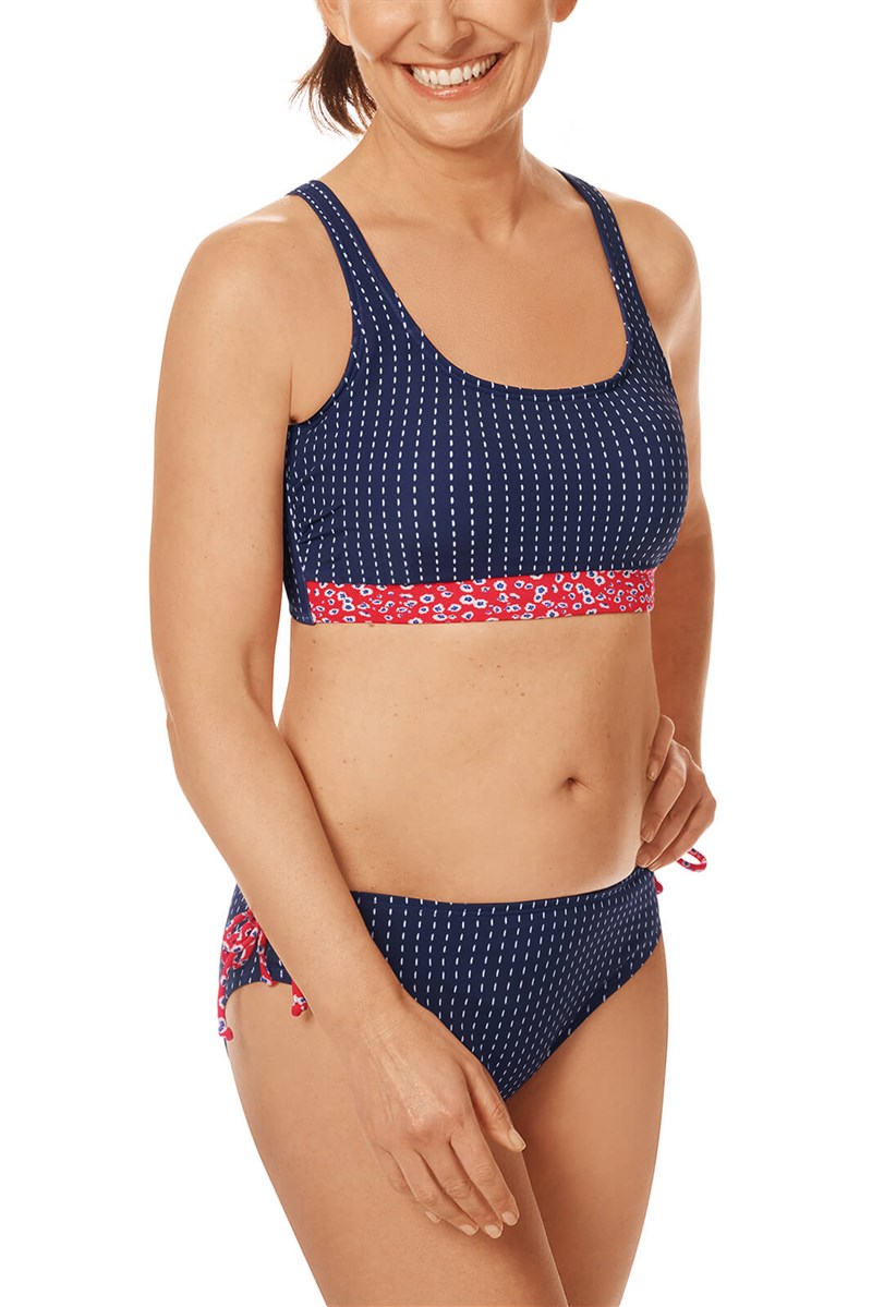 Algarve Soft Bikini Top - navy/multi