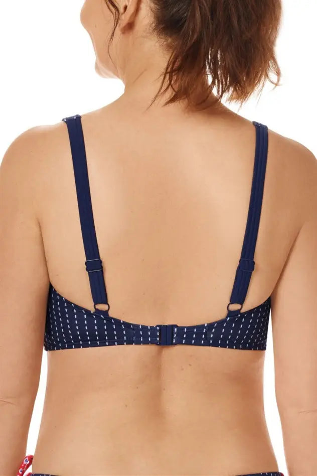 Algarve Soft Bikini Top - navy/multi