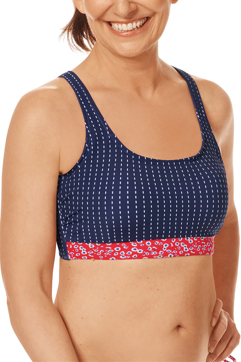 Algarve Soft Bikini Top - navy/multi