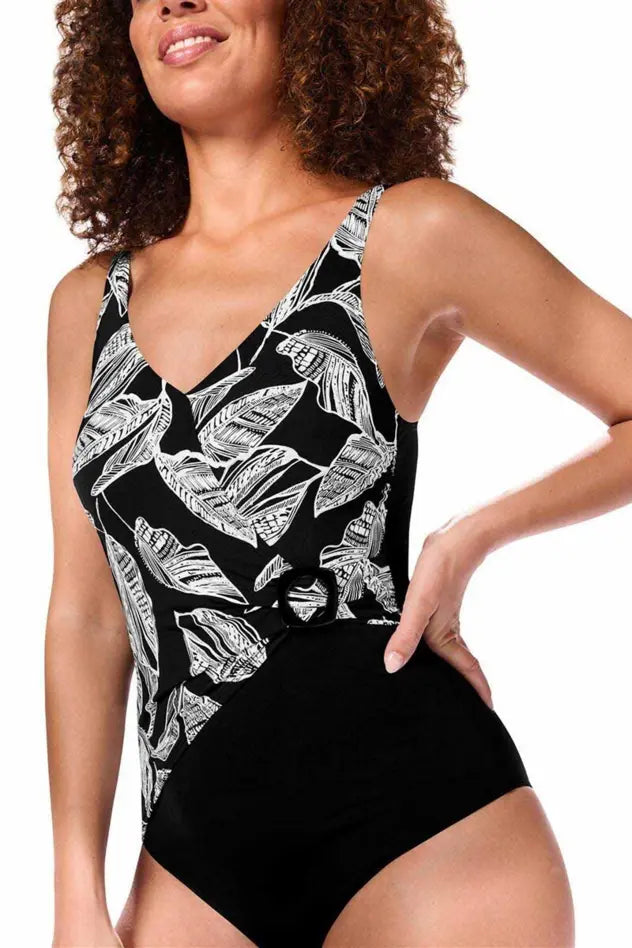 Lanzarote Half Bodice - black/white