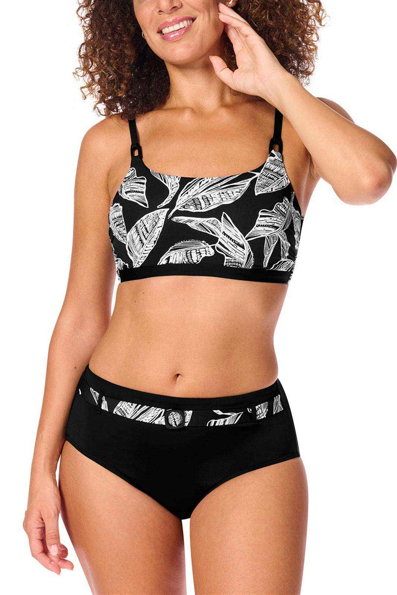 Lanzarote High Waist Bottom - black/white