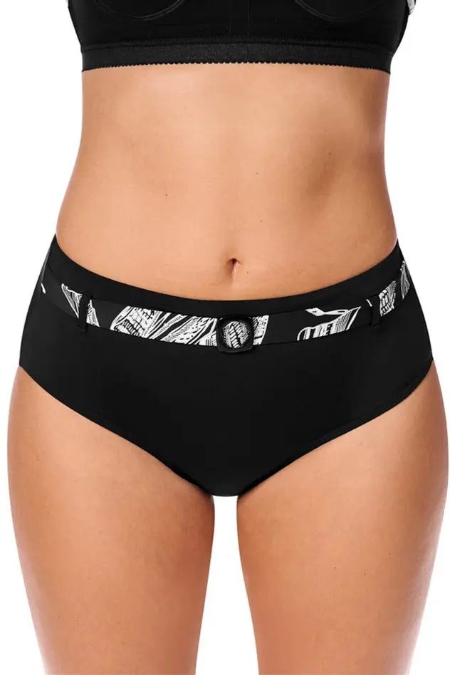 Lanzarote High Waist Bottom - black/white