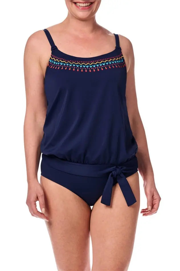 Thassos Mid Height Bottom - navy
