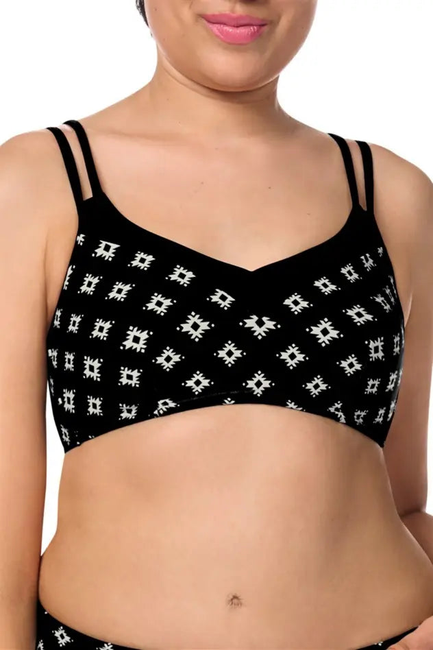 Palermo Soft Bikini Top - black/off-white