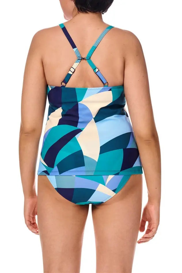 Lisbon Tankini Top - jade/multi