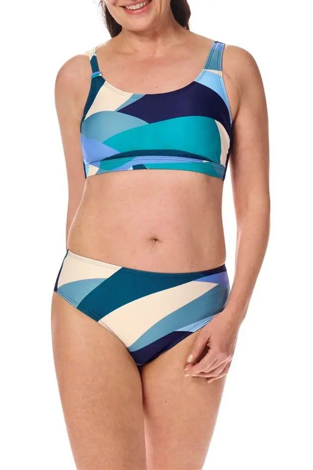 Lisbon Mid Height Bottom - jade/multi