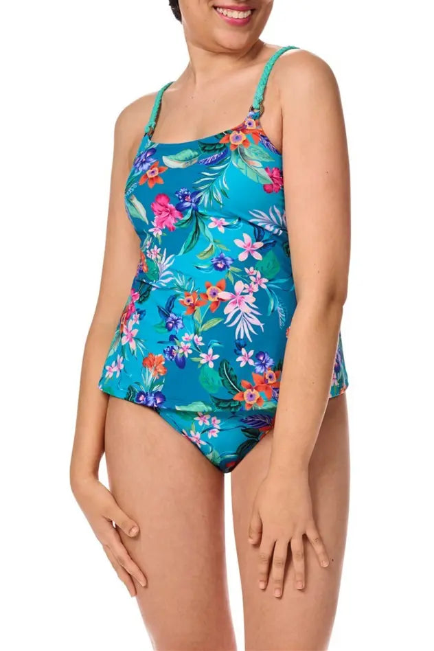 Alvor Tankini Top - turquoise/multi