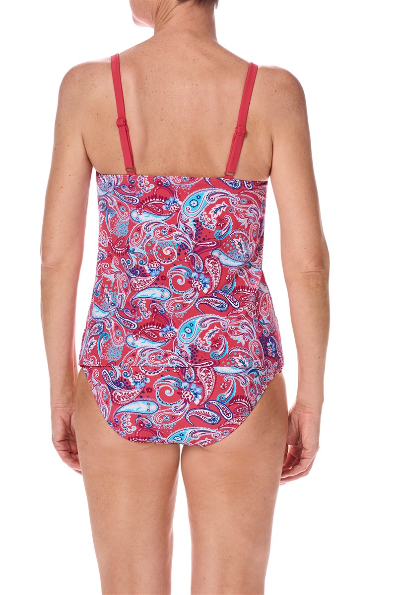 Barbados Tankini Top - pink/multi