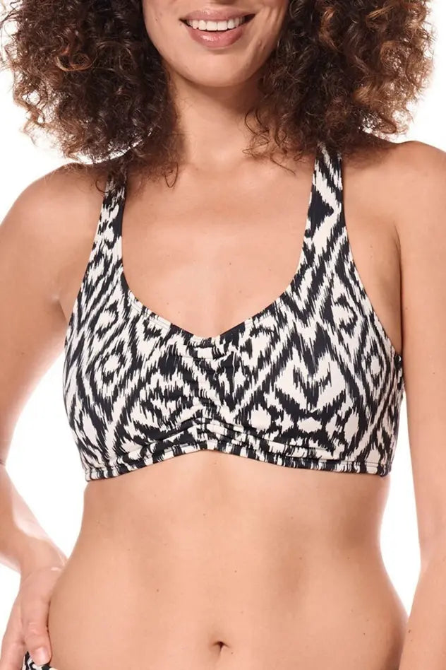 Salta Soft Bikini Top - black/off-white