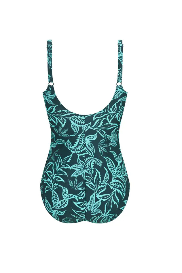 Salerno One-Piece - deep emerald/light jade