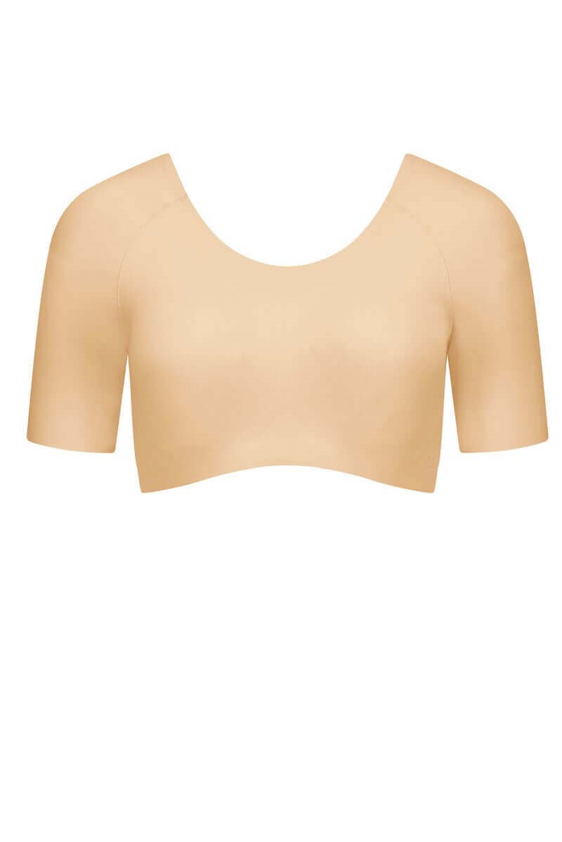 Luisa Wire-Free Bra with Sleeves - sand