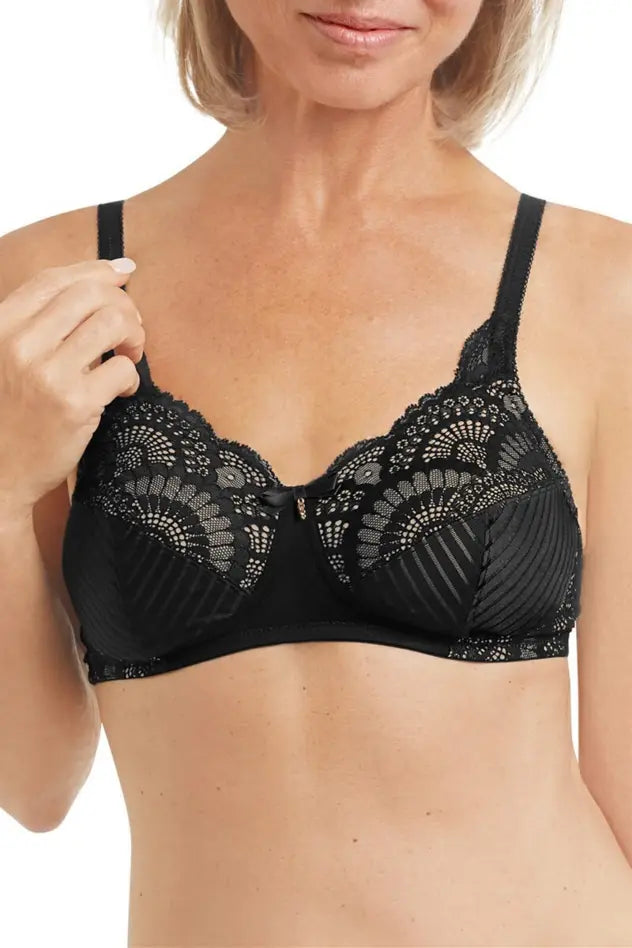 Karolina Wire-Free Bra - black/sand