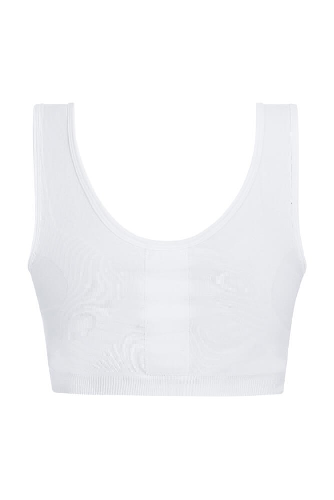 Leyla Post Surgery Bra with Front Closure - white