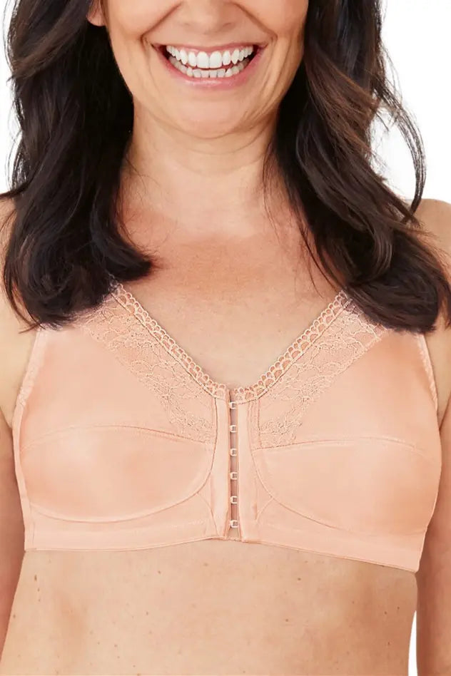 Nancy Wire-Free Front Closure Bra - blush
