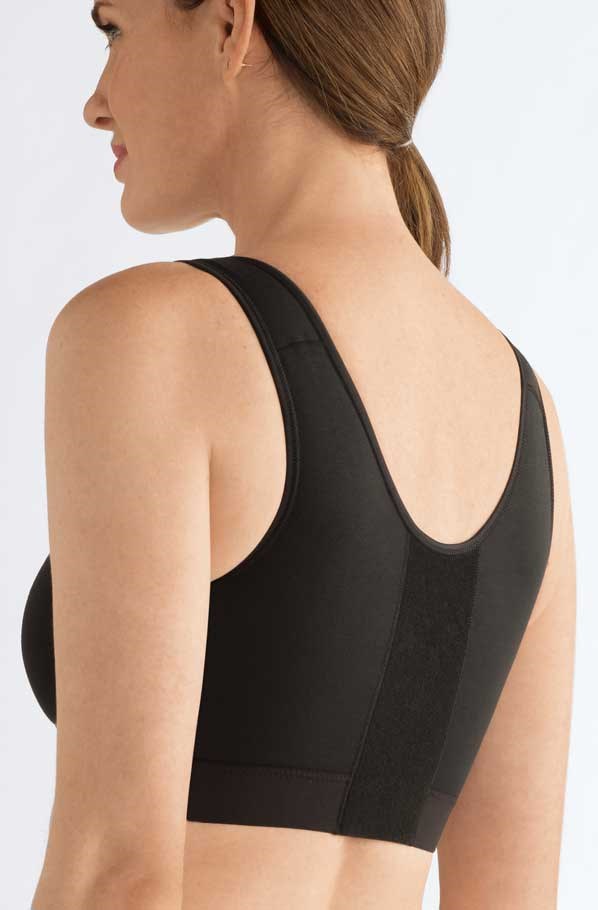 Sarah Post Surgery Bra with Front Closure - black